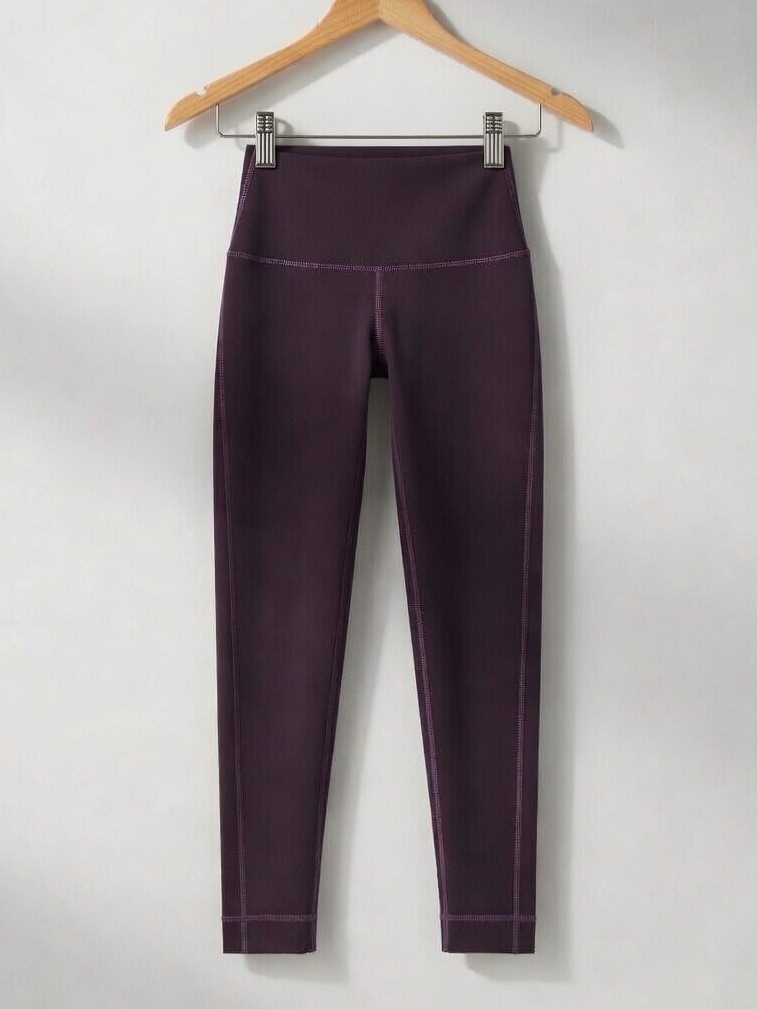Set Active Luxform Chocolate Brown Mid Rise Cropped Butter Soft Leggings 24”